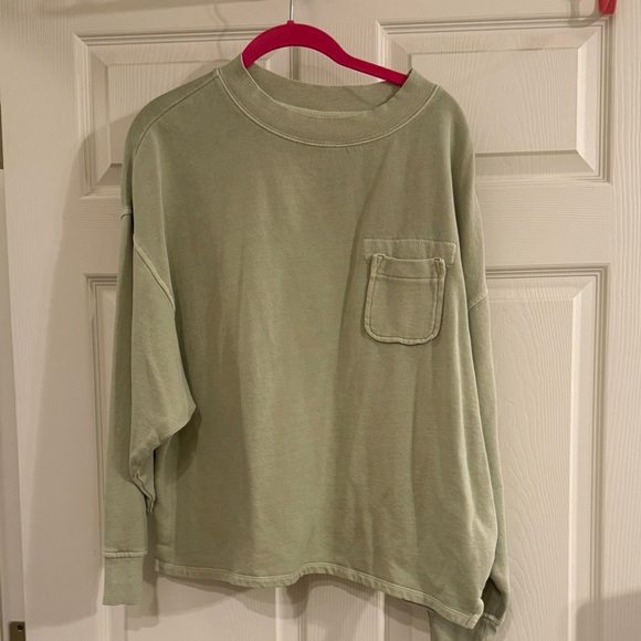 Old Navy Tops - Old Navy Cream Waffle-Knit Crew Pullover